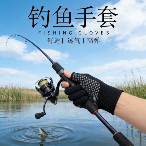 户外钓鱼手套防刺防割防水