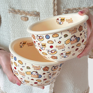 ins高颜值泡面碗少女可爱大容量螺蛳粉碗汤碗餐具耐高温陶瓷碗