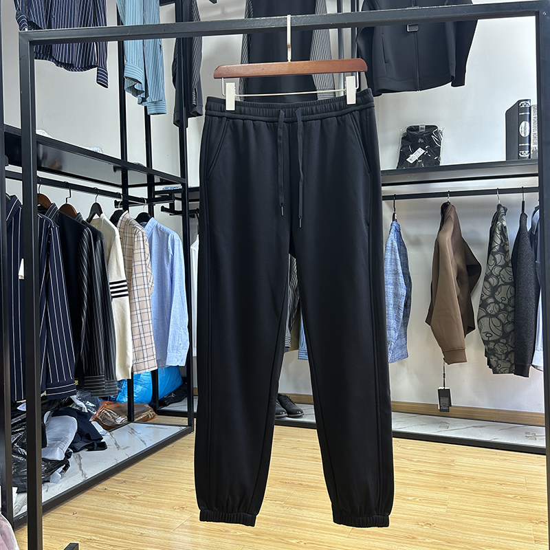 秋冬季锥形显瘦运动休闲裤男裤舒适料松紧腰抽绳束脚卫裤