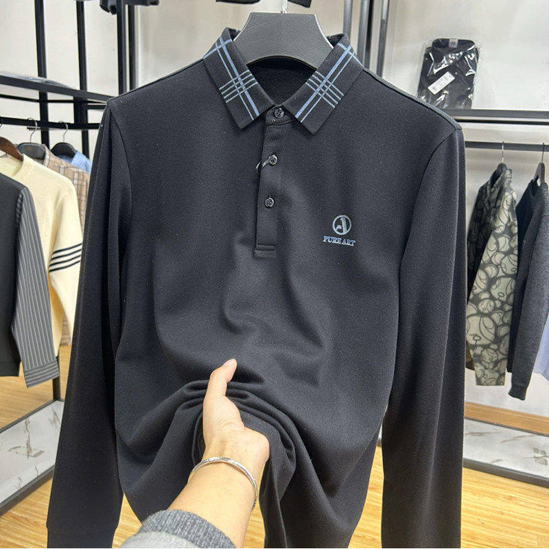 修身翻领套头休闲舒适亲肤男士体恤衫春秋季男士百搭打底POLO衫,男装,Polo衫,淘宝优惠券,粉丝福利购,淘宝优惠卷