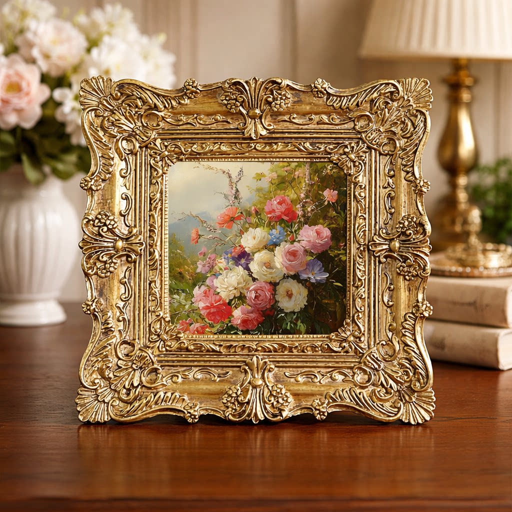 欧式树脂相框婚礼影楼框金色做旧树脂画框照片墙墙面装饰框