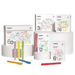 mideer弥鹿儿童丙烯马克笔超软头水性彩绘笔不透色可水洗马克笔