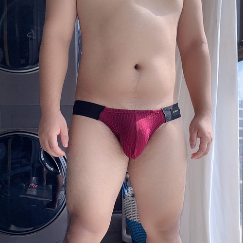 男士冰丝高叉低腰性感三角裤
