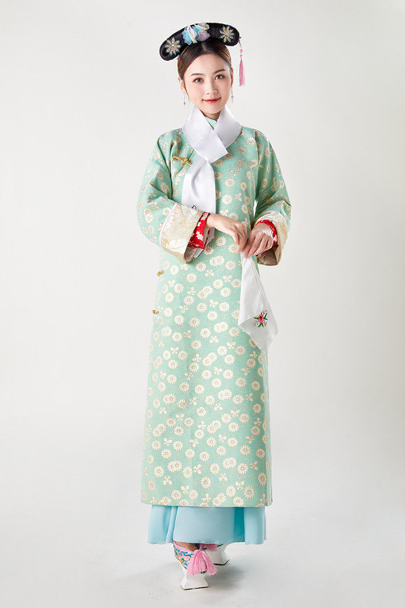 清朝古装格格服装满族旗服女古代宫女娘娘嬷嬷宫廷甄嬛传演出服装