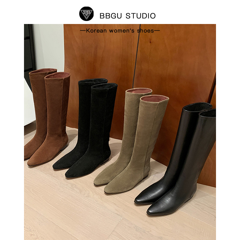 不过膝高筒靴骑士靴BB古