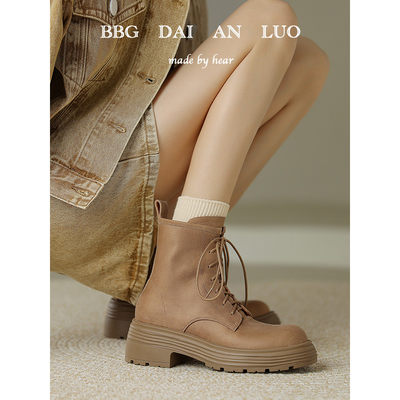 BB古韩国真皮女鞋舒适时髦时装靴