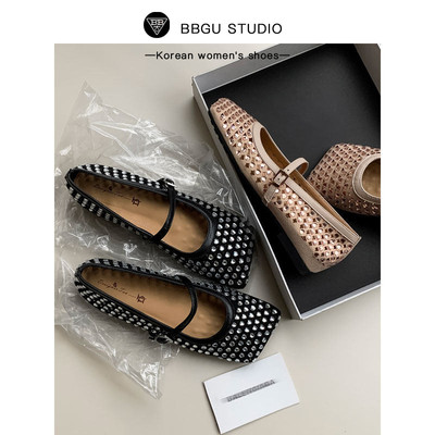 BB古单鞋复古风平底小皮鞋