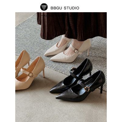 BB古单鞋性感风细跟高跟鞋