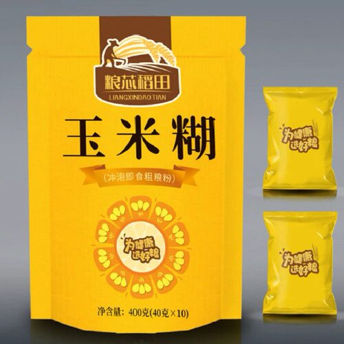 粮芯稻田即食冲饮玉米糊 400克*2袋五谷杂粮早餐粥代餐  每袋10包