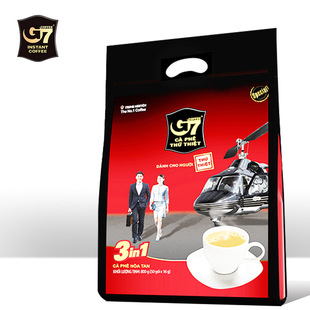 越南进口G7速溶咖啡咖啡800克 三合一速溶咖啡粉50方包 越文版
