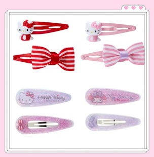 现货日本Sanrio三丽鸥kitty美乐蒂库洛米头饰可爱发夹刘海夹
