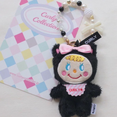 日本卷毛女孩kitty包挂件