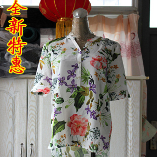 打折清仓特价知名品牌大花短袖夏T恤包邮简约爆款上衣内搭显瘦韩