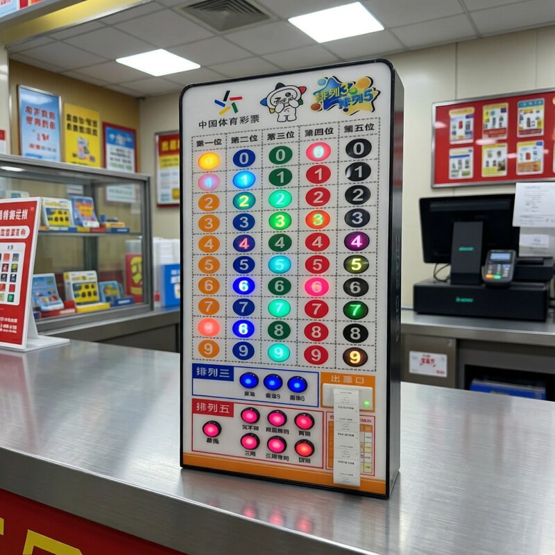 排列三排列五LED发光彩票展示架商用便利店数字表格装饰灯箱壁挂