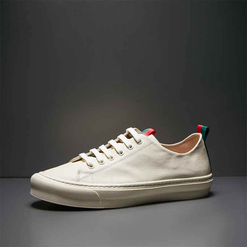 欧洲站男鞋2026夏季小白鞋男舒适时尚透气潮流百搭真皮休闲鞋板鞋