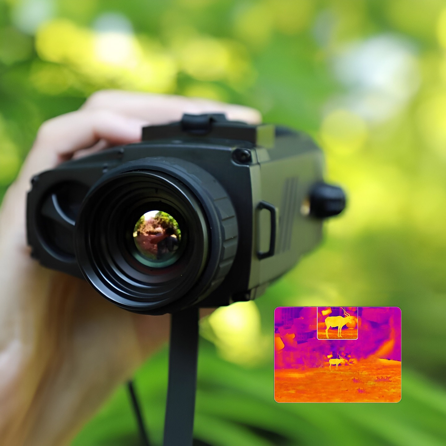 高清单目式多功能手持红外热成像户外热搜电子罗盘夜视仪望远镜