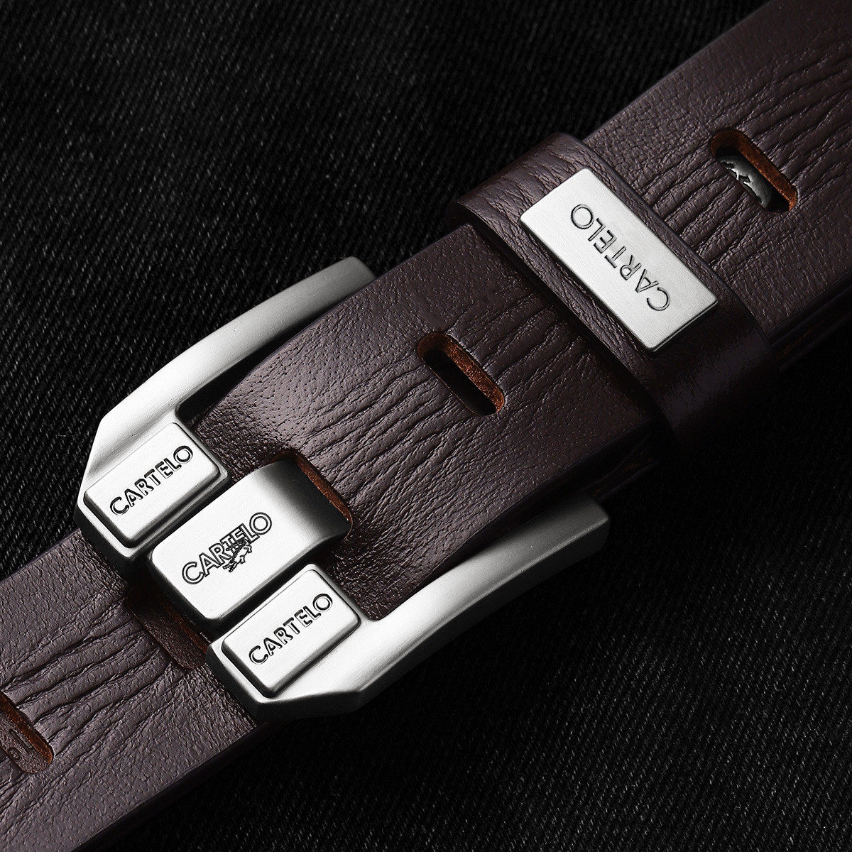 卡帝乐鳄鱼真皮男士皮带头层复古百搭宽款针扣裤腰带送男友礼盒