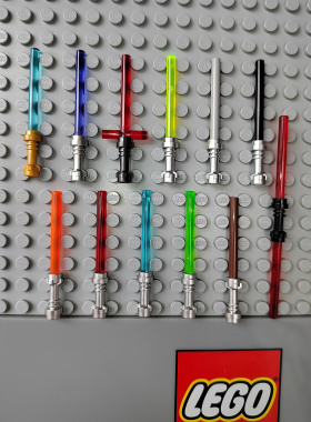 LEGO 乐高 星球大战人仔配件手持 十字光剑 绿色紫色蓝色红色光剑