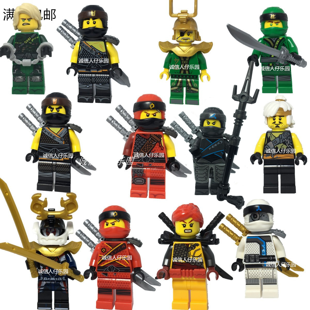 LEGO乐高幻影忍者第九季人仔 寇 凯 赞 尼亚 尼雅 吴大师 70653