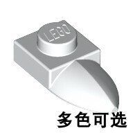 LEGO 乐高 零件 带尖角板 牙 白色 黑色 49668 4224792