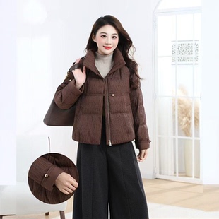 专柜正品 瑞姿可可5Y606商场同款 鸭绒妈妈高端羽绒服立领保暖短款