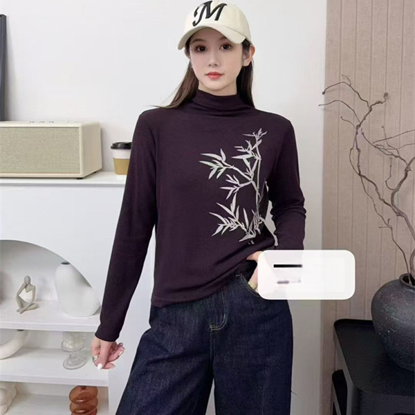 弹力双面绒打底衫德绒修身显瘦女