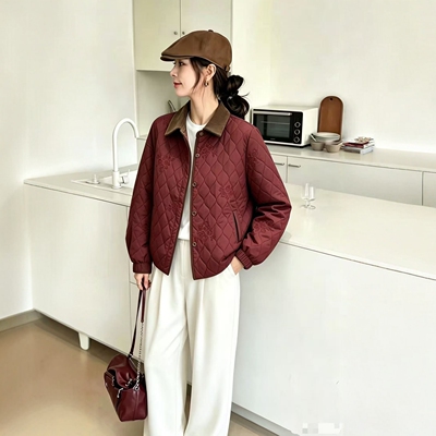翻领新款秋季中年女装外套休闲