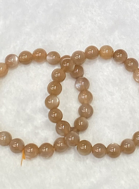 天然奶茶色月光手串时尚小清新