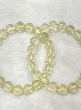 天然柠檬黄水晶手串时尚小清新