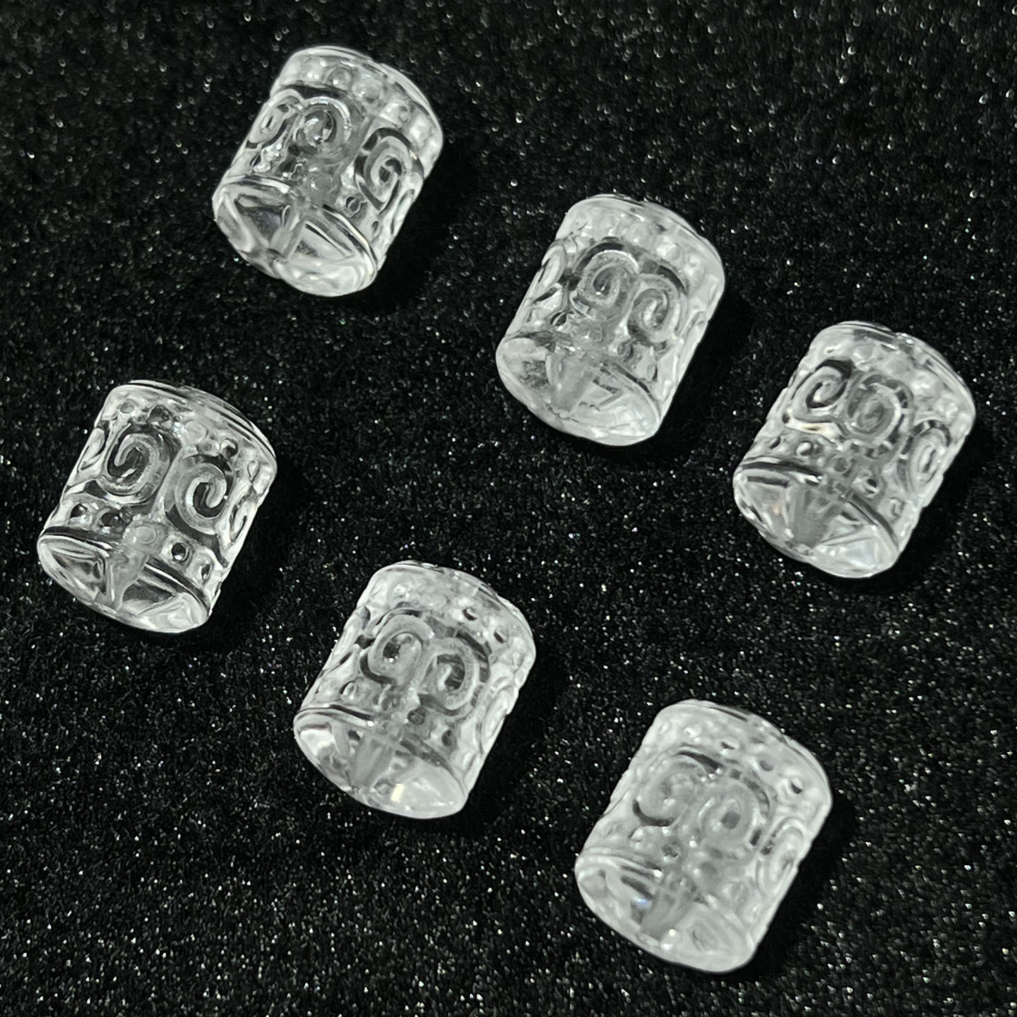 天然白水晶回纹串珠diy饰品配件