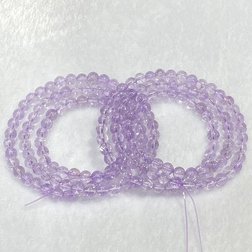 天然紫水晶三圈手串时尚小清新