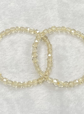 天然黄水晶方糖手串时尚小清新