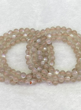 天然奶茶色月光三圈手串时尚百搭