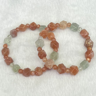 天然阿鲁沙刻面八角手链女款时尚小清新简约水晶手串饰品礼物百搭