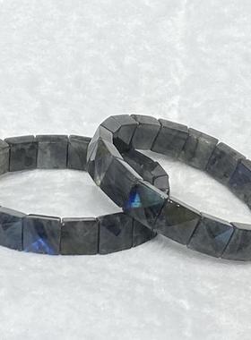 天然黑拉长手串时尚小清新