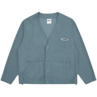 无性别叠穿V领针织开衫 春秋季 任选3件 外套复古纯色毛衣 249元