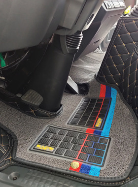 庆铃五十铃kv100全包围脚垫庆铃100pm600铃咖翼放ec5货车皮革脚垫