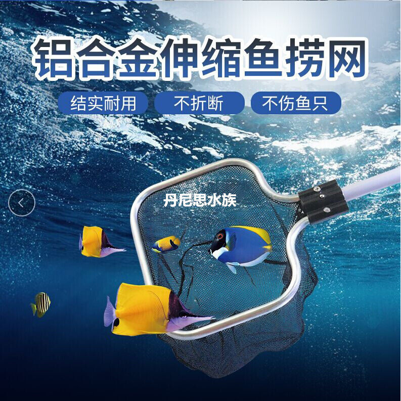 鱼捞水族箱抄网捞鱼网兜中大型鱼缸用铝合金伸缩手抄锦鲤加长鱼网