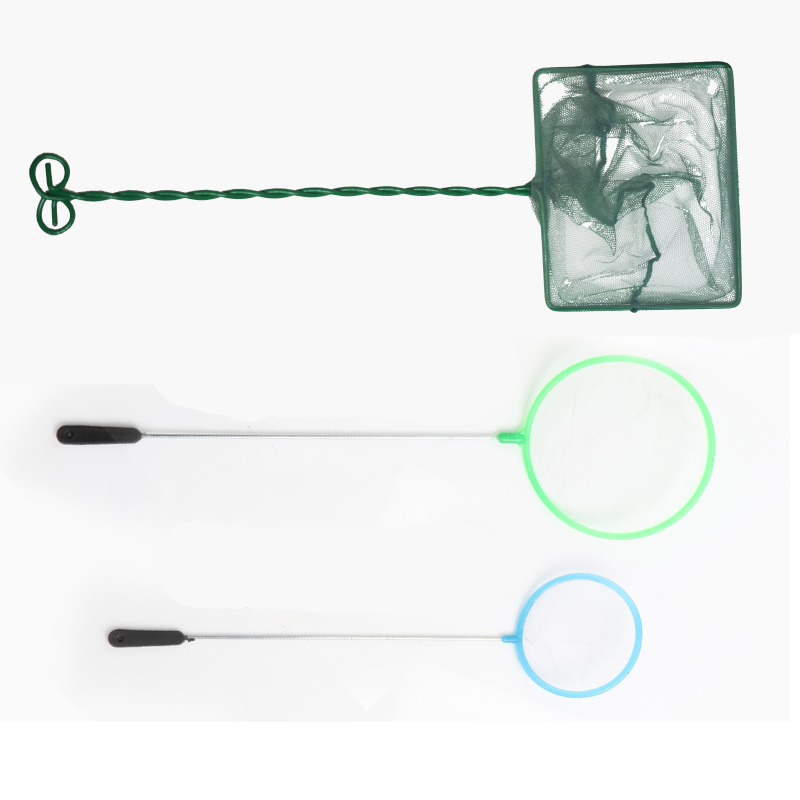 鱼缸宠物鱼捞渔捞抄网捞鱼网兜圆方形手抄鱼网金鱼观赏鱼小鱼网兜