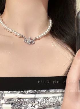 西太后土星珍珠项链轻奢小众