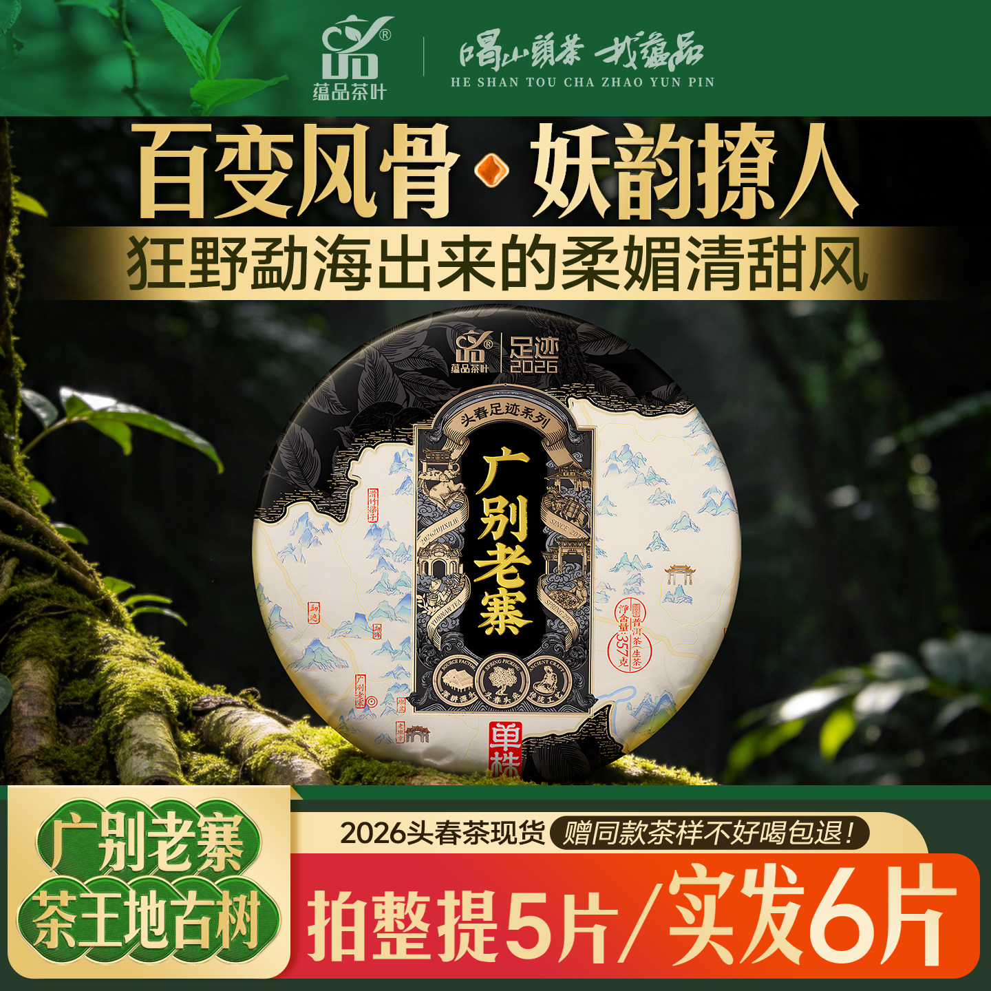 【库45】2026头春茶《足迹广别老寨》茶王地古树单株普洱生茶357g