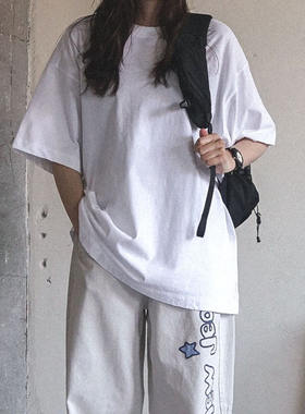 男装东大门短袖T恤纯色阔
