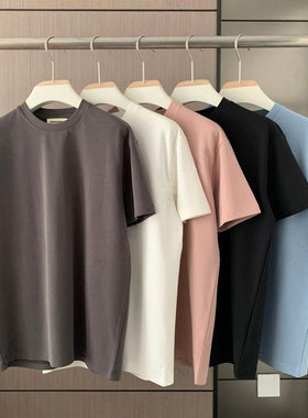 小北韩国代购男装东大门短袖T恤SIGNIGT莫代尔真丝柔软高品质纯色