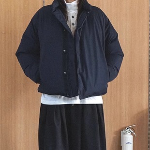 小北韩国代购男装东大门羽绒服立领简约蓬松拉链开襟保暖鸭绒外套