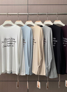 小北韩国代购男装东大门袖T恤SIGNIGT梦语字母印花轻薄夏季防晒