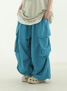 小北韩国代购男装东休闲裤oversize taslan cargo banding pants