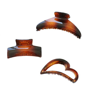 韩国东大门焦糖色树脂中号大号盘头发抓夹子发卡鲨鱼夹发量多可用