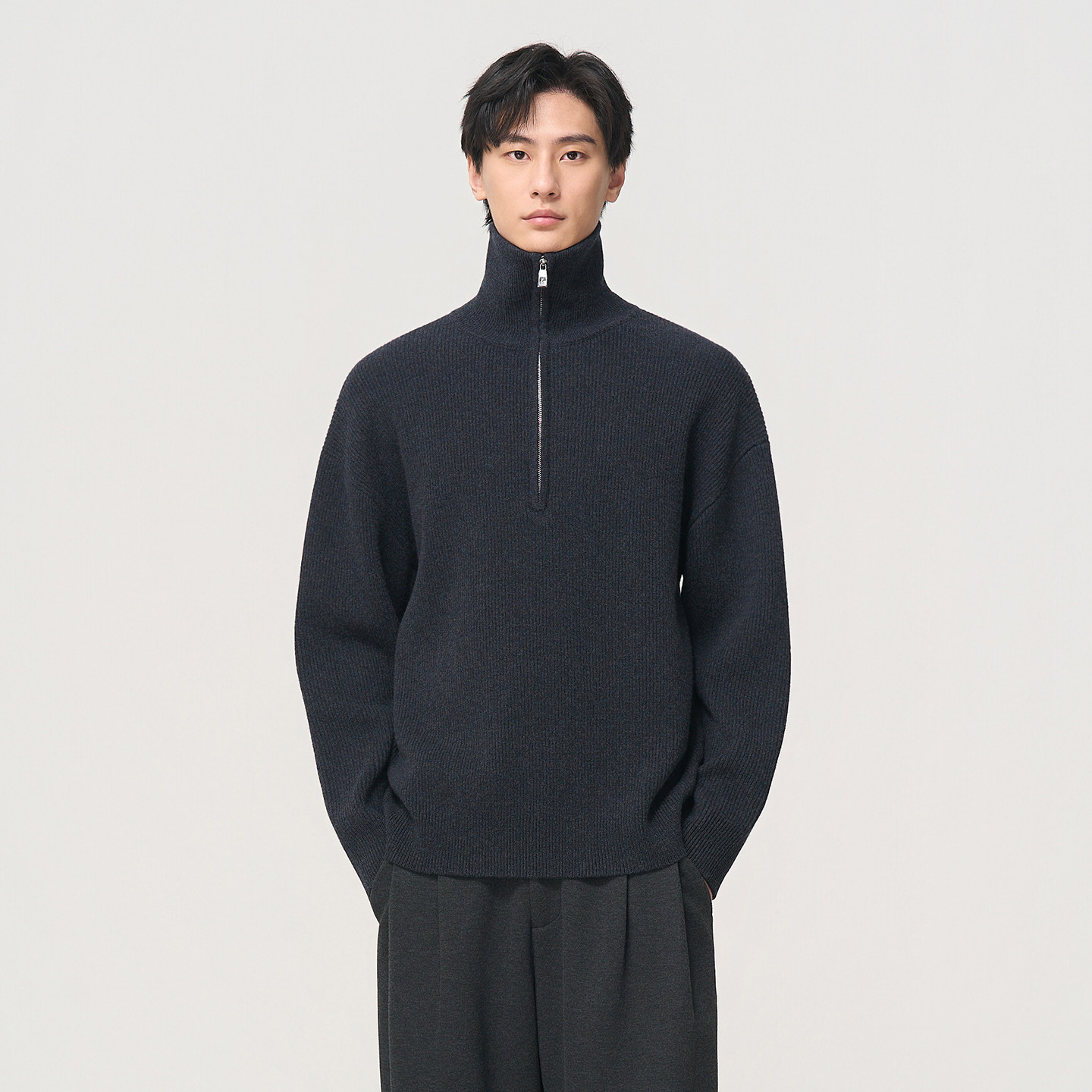 石见山100%羊毛衫男士冬季加厚保暖拉链高领毛衣内搭打底针织衫,男装,针织衫/毛衣,淘宝优惠券,粉丝福利购,淘宝优惠卷