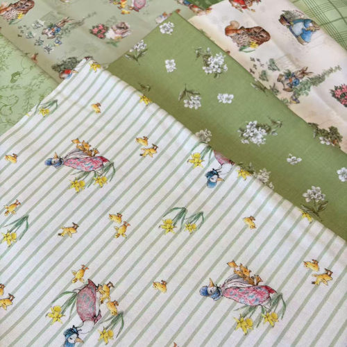 美国进口棉布 Peter Rabbit & Friends  多色拼布组
