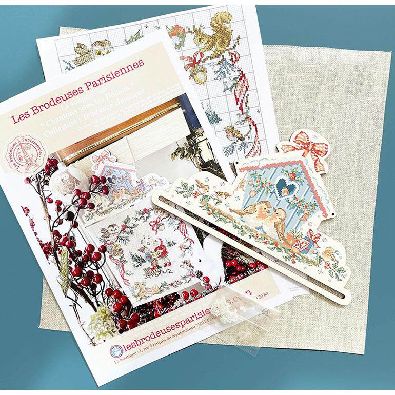 法国原装进口LBP十字绣材料包-雪中歌声挂画 【涉及版权】